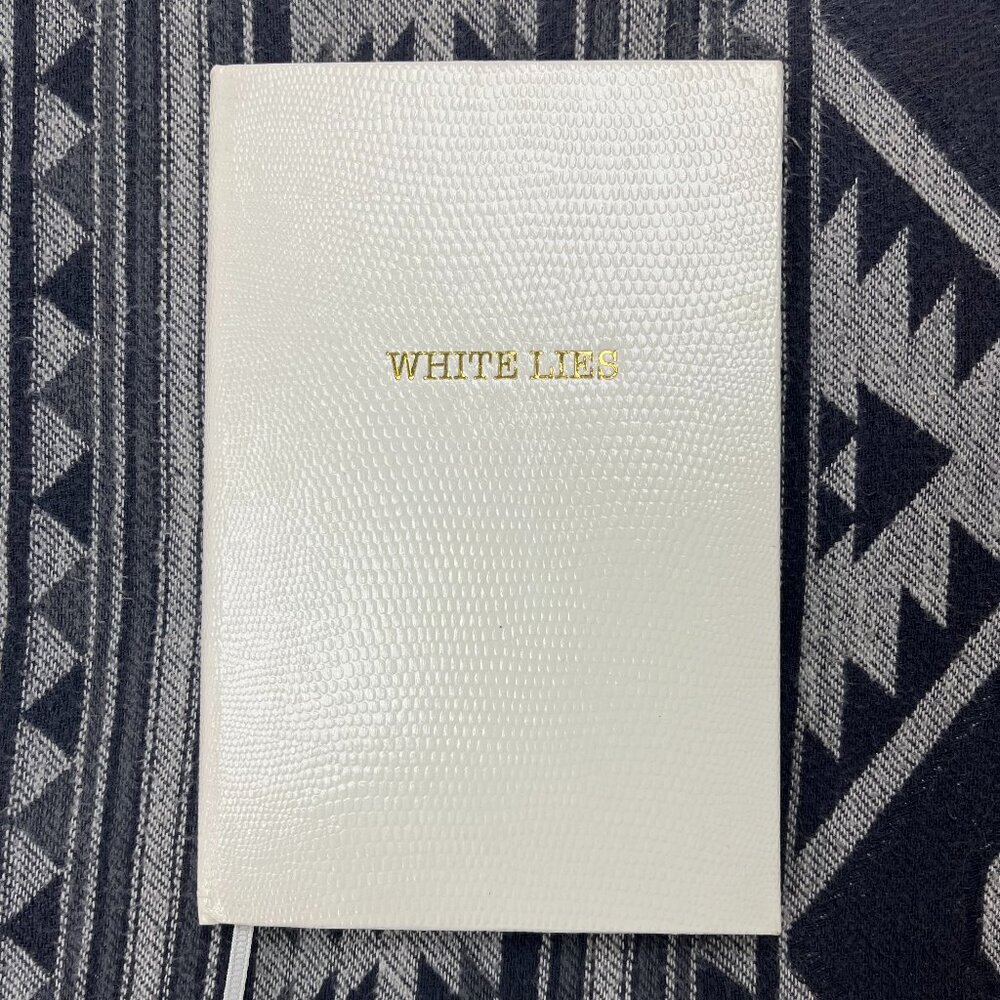Sloane Stationery White Lies Lizard Embossed Notebook Cream Gold Journal